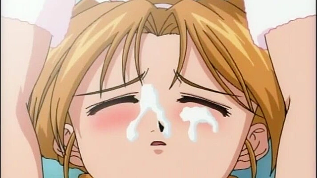 Dirty hentai schoolgirl gets gangbanged in her her hot wet pussy on train