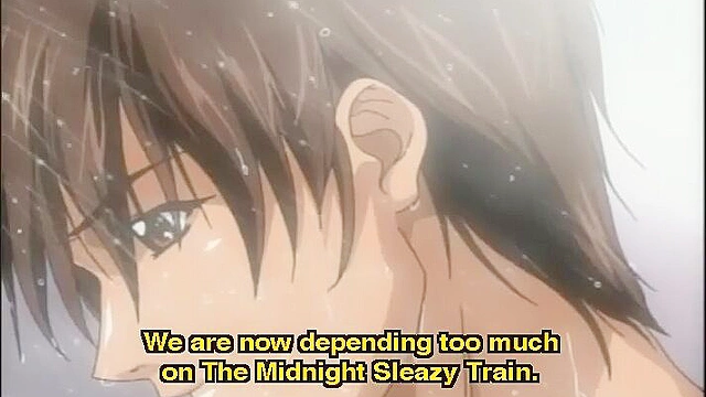 Dirty hentai schoolgirl gets gangbanged in her her hot wet pussy on train