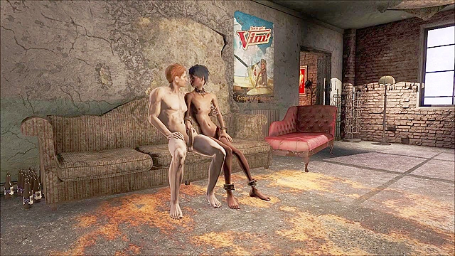 Fallout 4 - Ebony Ladyboy sucks dick and gets ass pounded