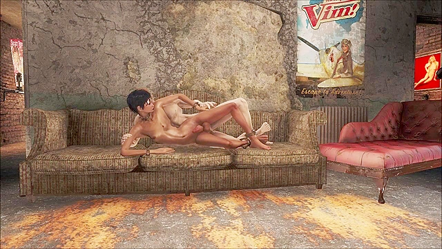 Fallout 4 - Ebony Ladyboy sucks dick and gets ass pounded