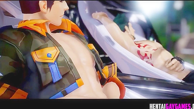 3D gay super heroes ass fucking in sports car