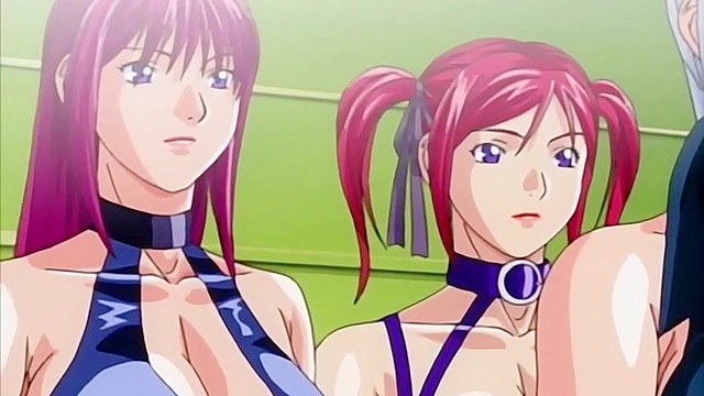 Slave boy gets group fucked by horny hentai bondage schoolgirls