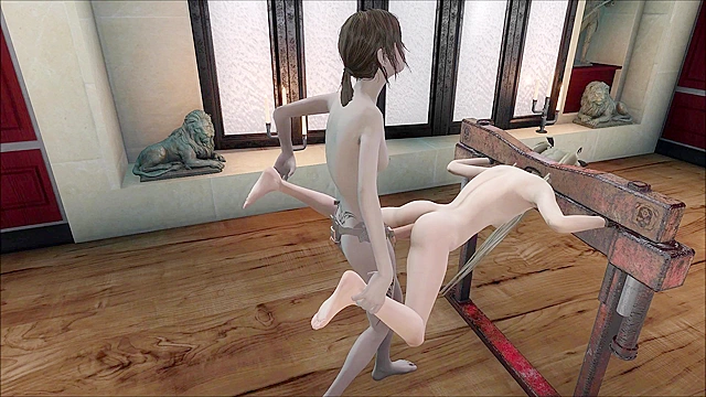 Fallout 4 Ellie gives strapon punishment to Marie Rose