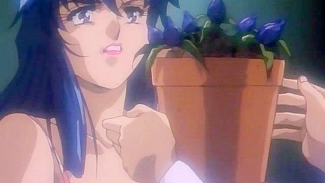 Female demon monster uses her hair to bind and fuck busty anime girl