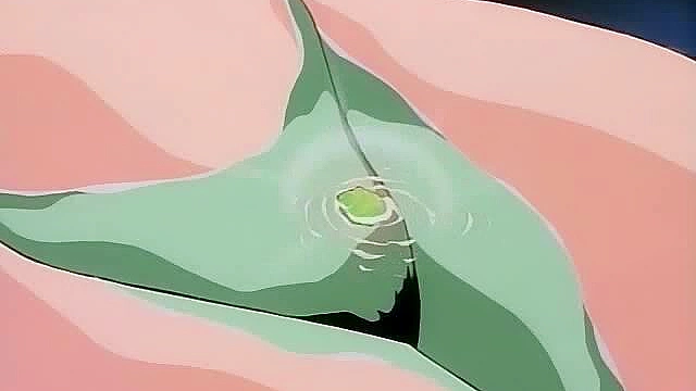 Female demon monster uses her hair to bind and fuck busty anime girl