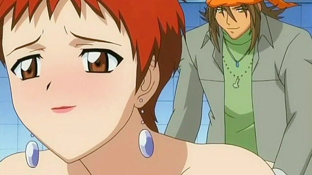 Gold Throbber 1 - Busty anime redhead gets gangbanged on public train while everyone watches