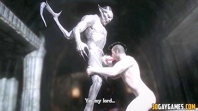 Vampire fucks gay human in the ass roughly