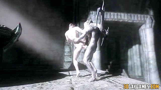 Vampire fucks gay human in the ass roughly