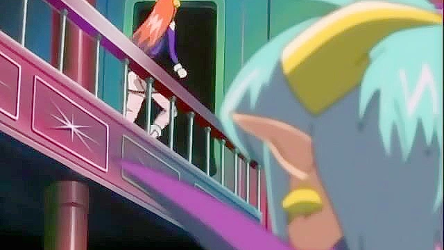 Naughty succubus uses her tail to fuck a tied up devil slut