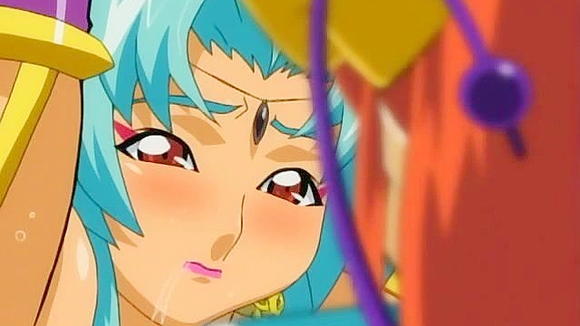 Naughty succubus uses her tail to fuck a tied up devil slut