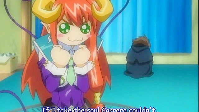 Naughty succubus uses her tail to fuck a tied up devil slut