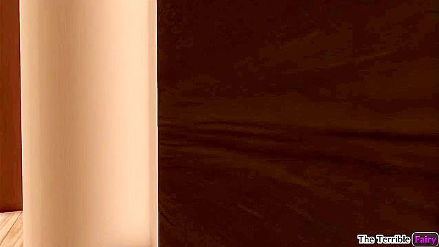 Petite blonde teen gets fucked by 3D futa cock behind market