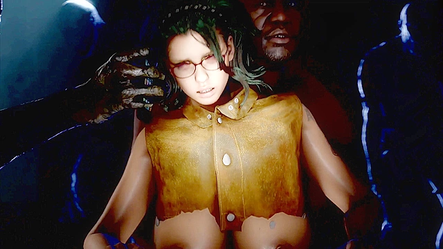 Devil May Cry girls are gangbanged on stage by demons