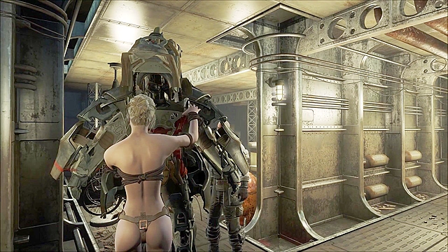 Fallout 4 dude gets he ass pegged by blonde with a strapon