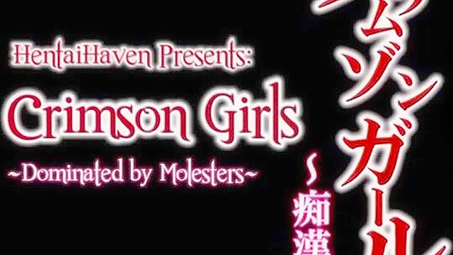 Crimson Girls 2 - Busty anime girl is fucked on train by pervert gang