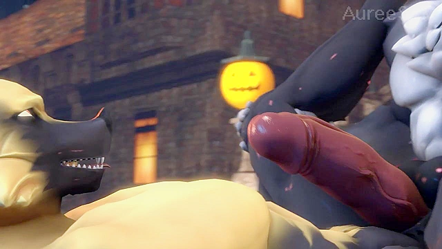 Werewolf Fucks Gay Vampire Dogman in Ass - Furry SFM