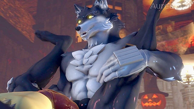 Werewolf Fucks Gay Vampire Dogman in Ass - Furry SFM