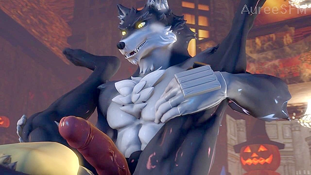 Werewolf Fucks Gay Vampire Dogman in Ass - Furry SFM