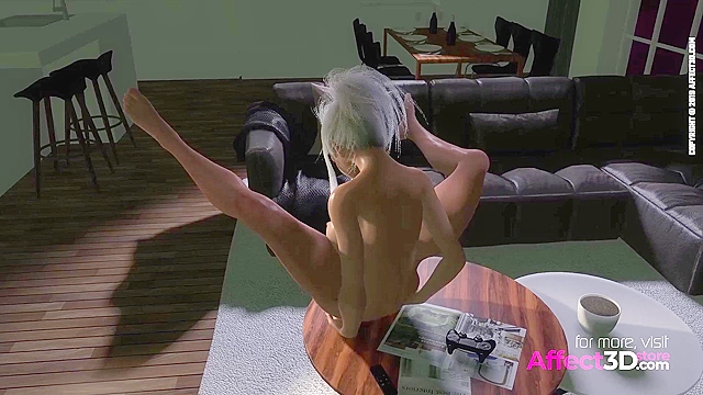 Futa jerks and sucks her own cock - 3D Animation Porn by Pina Colada