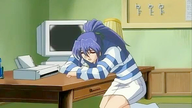 Shusaku Liberty 2 - Crazy anime lesbians have a 3some fuck with strapons