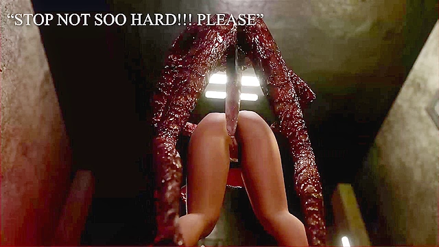 Terror Halls - Zombies team up and fuck a busty blonde in scary 3d sex