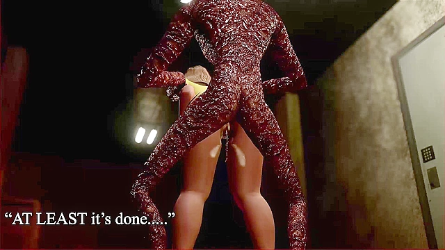 Terror Halls - Zombies team up and fuck a busty blonde in scary 3d sex