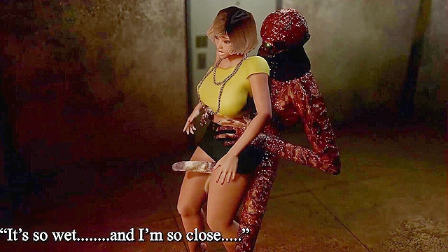 Terror Halls - Zombies team up and fuck a busty blonde in scary 3d sex