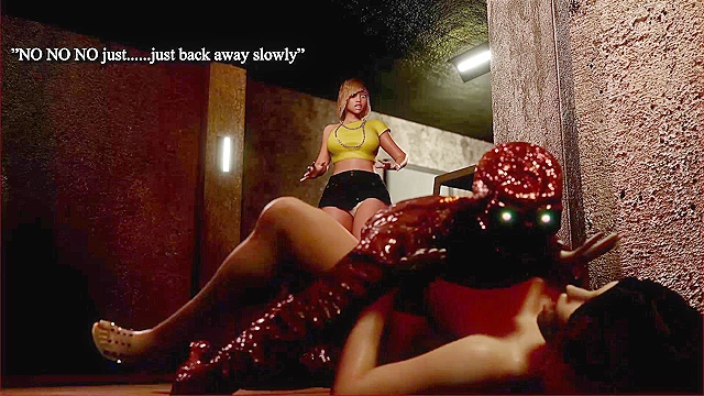 Terror Halls - Zombies team up and fuck a busty blonde in scary 3d sex