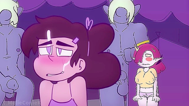 The Cum Princess - Crossdresser Marco Diaz gets anal banged by futanari monsters
