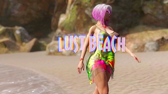 Lust Beach - 3D futanari girls fuck on the beach while girl masturbates
