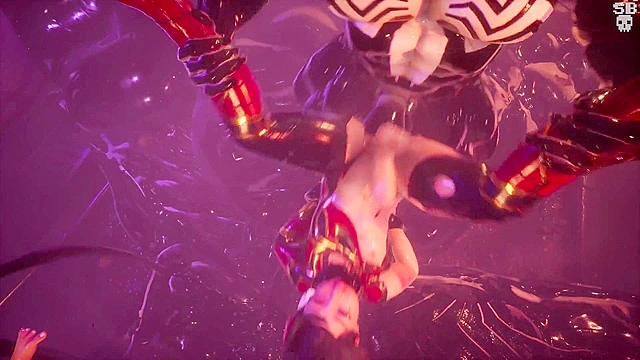 Spiderman gets his ass fucked hard by Venom in 3d Cartoon