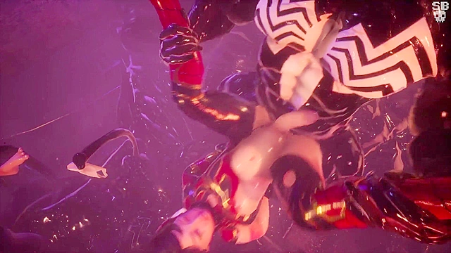 Spiderman gets his ass fucked hard by Venom in 3d Cartoon