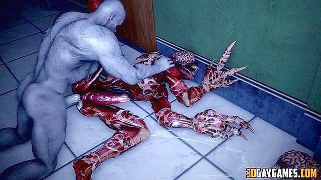 Gay zombies in scary 3d animated fucking