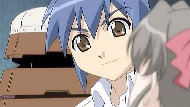 Pervy dude fucks his sister and an angel in a public schoolgirl threesome