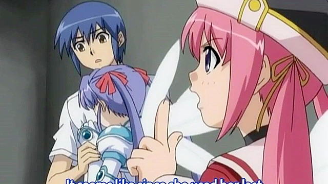 Horny angel is double penetrated by demon tentacles while hentai lesbians 69