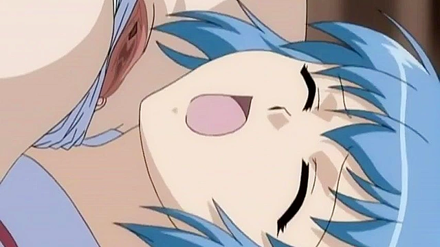 Horny angel is double penetrated by demon tentacles while hentai lesbians 69