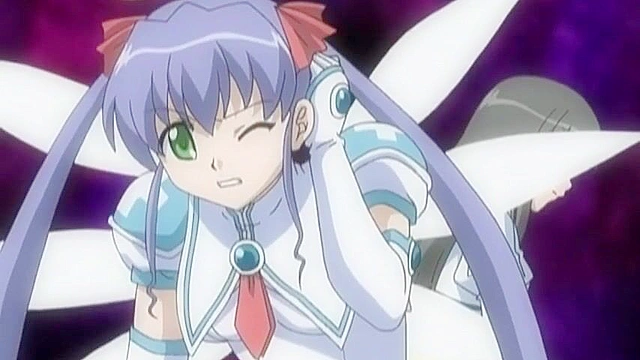 Horny angel is double penetrated by demon tentacles while hentai lesbians 69