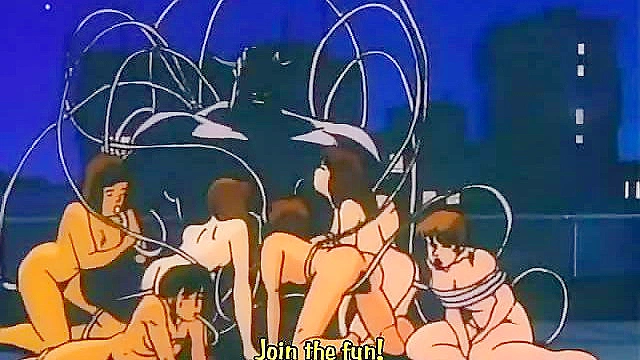 Demonic tentacles beast uses his fuck slaves to battle the good guy