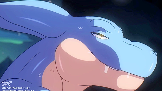 Gay dragon and cartoon dog fuck in airlock