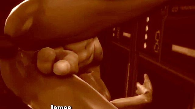 3D muscular gay guys fucking in hot interracial threesome