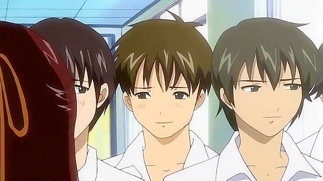 Love Selection 1 - Curvy schoolgirls fuck in anime school orgy in classroom