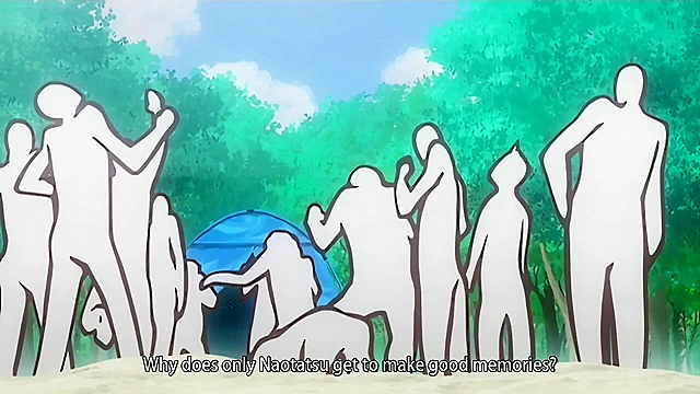 School Trip to a Nudist Beach 3 - Dirty hentai teacher gets gangbanged