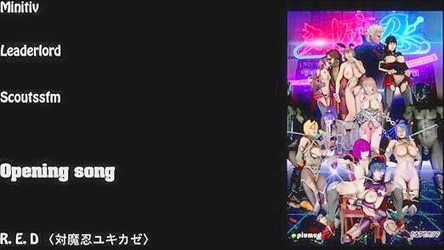 Taimanin Asagi 2.5 - Ninja slut is gangbanged on public train