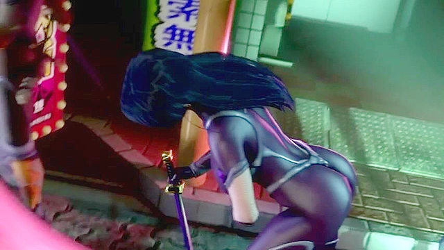 Taimanin Asagi 2.5 - Ninja slut is gangbanged on public train