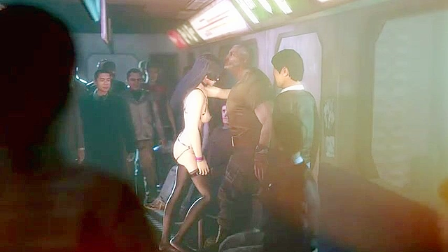 Taimanin Asagi 2.5 - Ninja slut is gangbanged on public train