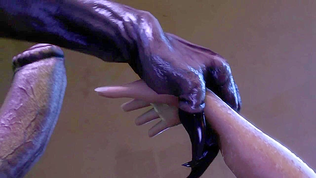 Tina Armstrong is gangbanged by big dick zombie monstrosities