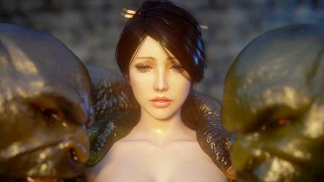 Secret of Beauty 4 - Beautiful kunoichi is double penetrated by orcs in dungeon