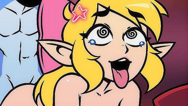 Gay Cartoon - Femboy Link spreads out his bussy for the sharks to save his girl zelda