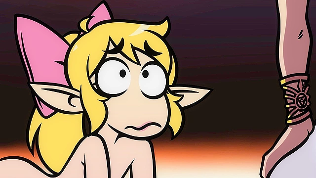 Gay Cartoon - Femboy Link spreads out his bussy for the sharks to save his girl zelda