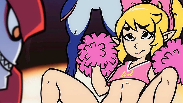 Gay Cartoon - Femboy Link spreads out his bussy for the sharks to save his girl zelda